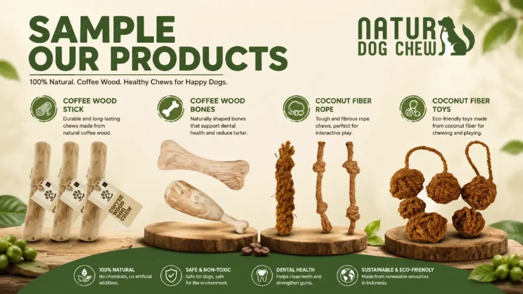 coffee wood dog chews posters