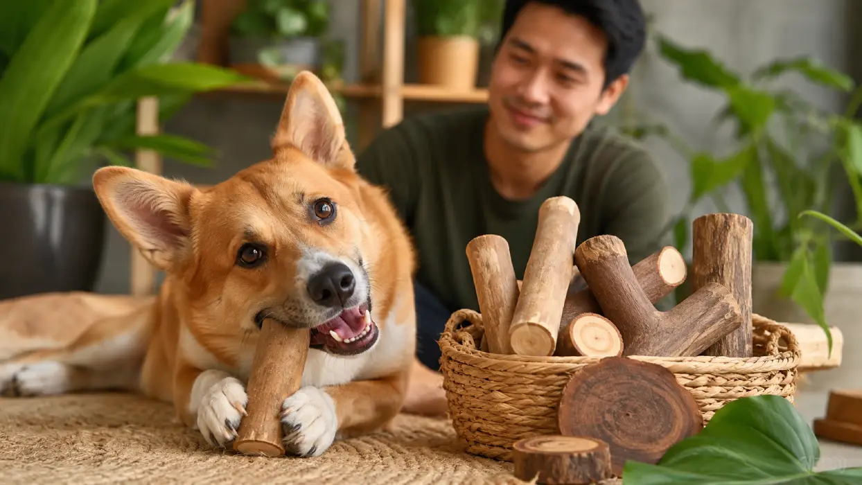 coffee wood dog chews