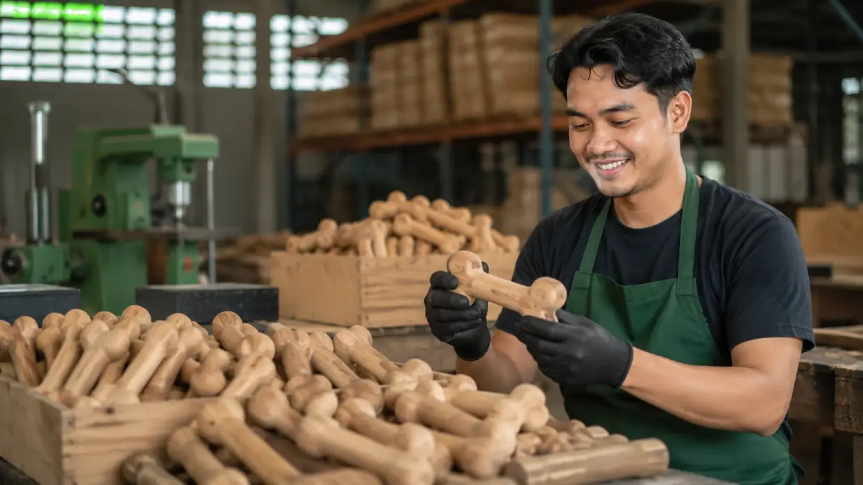 coffee wood dog toy manufacturer Indonesia