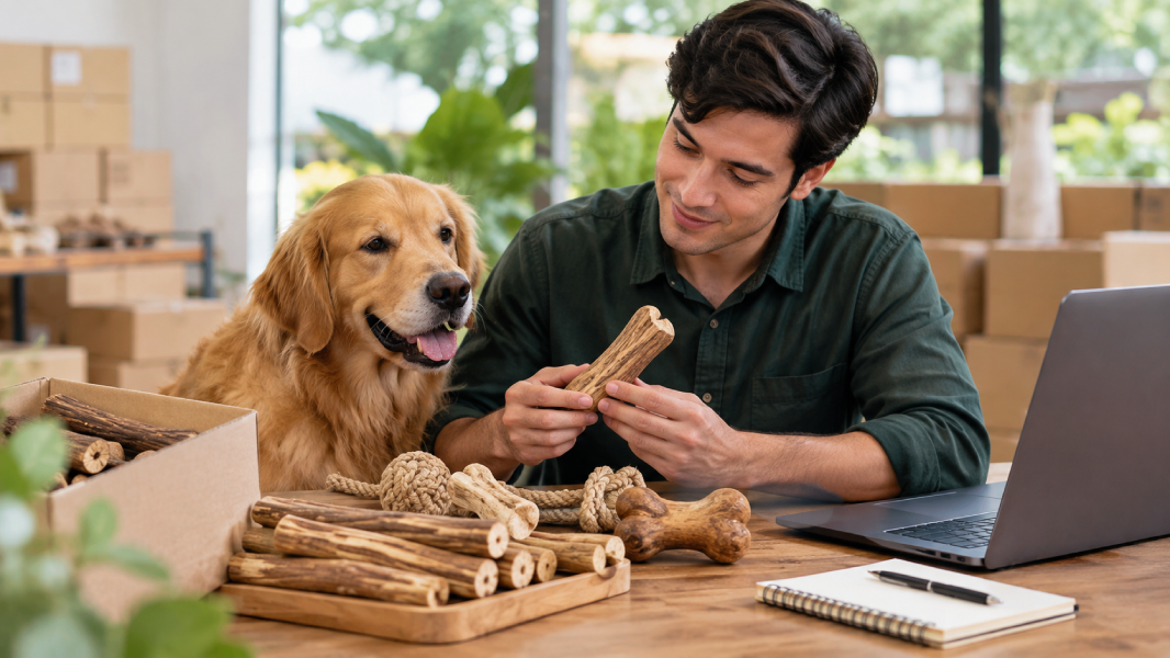 Coffee Wood Dog Treat Supplier